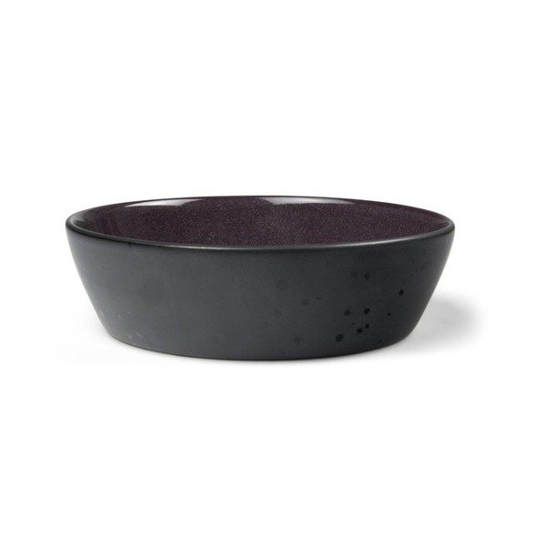 Czarna/fioletowa kamionkowa miska Gastro Black/Purple – Bitz