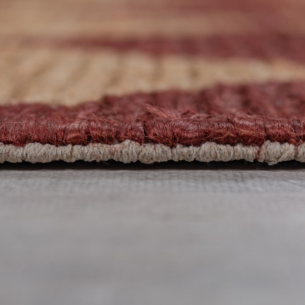 Chodnik z mieszanki juty tkany ręcznie w kolorze terakoty 60x230 cm Effie Diamond – Flair Rugs (zdjęcie 5)