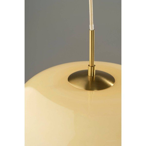 Kremowa/w kolorze mosiądzu szklana lampa wisząca ze ściemniaczem ø 35 cm Artut – Jotex-image-4