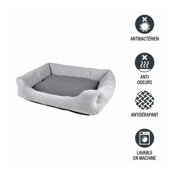 Jasnoszare legowisko dla psów 70x58 cm Graphene – Love Story-image-3