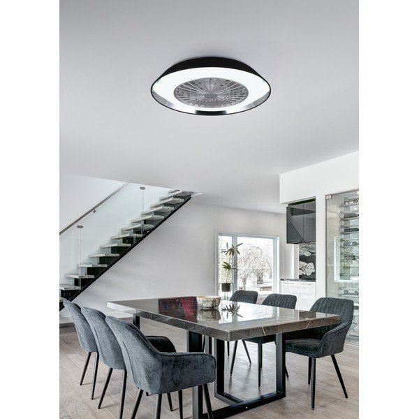 Czarna lampa sufitowa LED Varberg – Reality-image-1