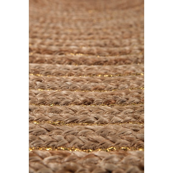 Brązowy dywan wykonany ręcznie Nattiot Abha, ø 140 cm-image-3