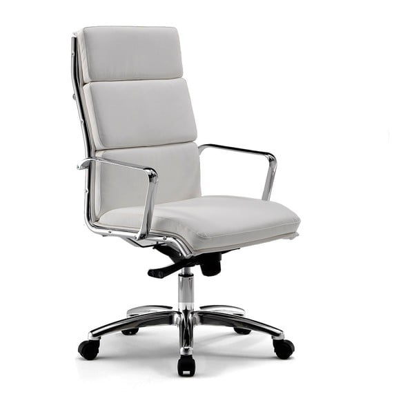 Krzesło biurowe na kółkach Chrono Zago, biało-szare