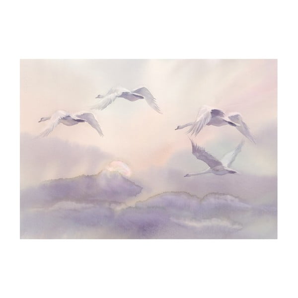 Tapeta wielkoformatowa Artgeist Flying Swans, 200x140 cm