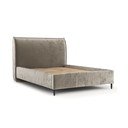 Beżowe tapicerowane łóżko dwuosobowe ze schowkiem i stelażem 180x200 cm Shell – Maison de Rêve