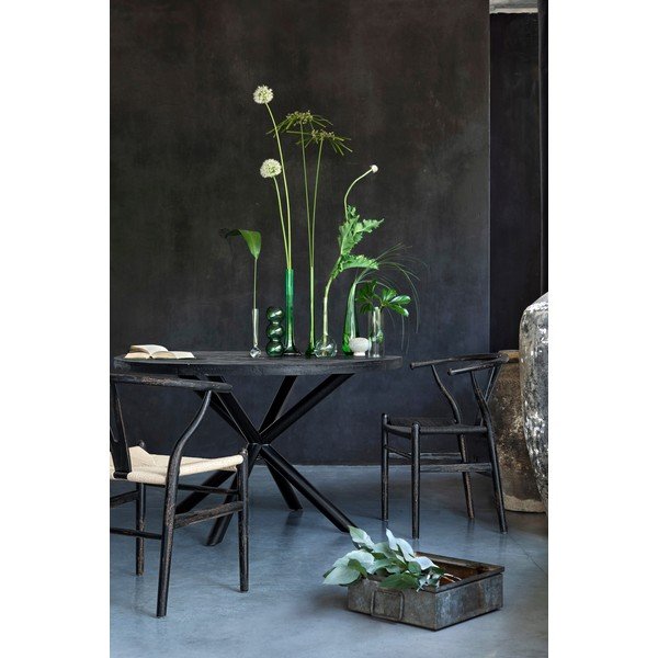 Czarno-naturalny fotel jadalniany z litego drewna Artemia – Bizzotto-image-1