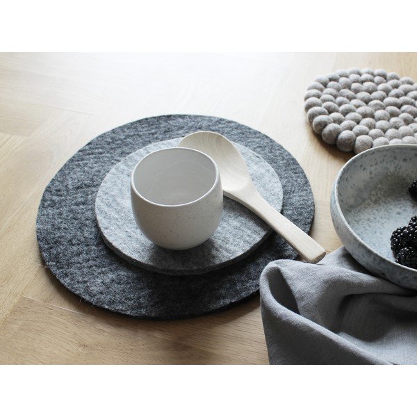 Stalowoszara filcowa podkładka z wełny Wooldot Felt Coaster, ⌀ 20 cm-image-4