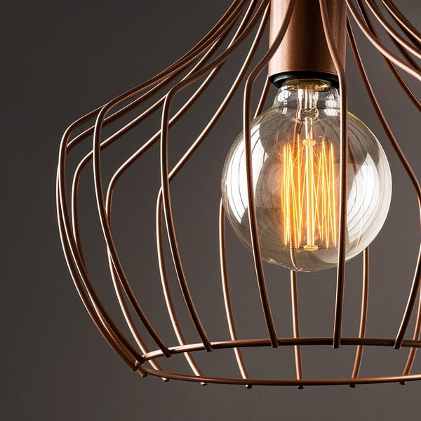 Lampa wisząca w kolorze miedzi z metalowym kloszem ø 27 cm Mezopotamya – Opviq lights-image-3