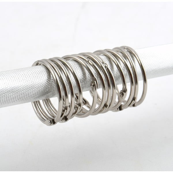 Kółka do zasłony prysznicowej w kolorze matowego srebra zestaw 12 szt. Ringo Small – Spirella-image-2