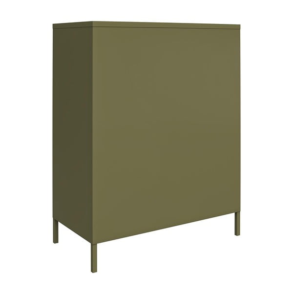 Metalowa szafka w kolorze khaki 79x100x39 cm Bradford – Støraa-image-3