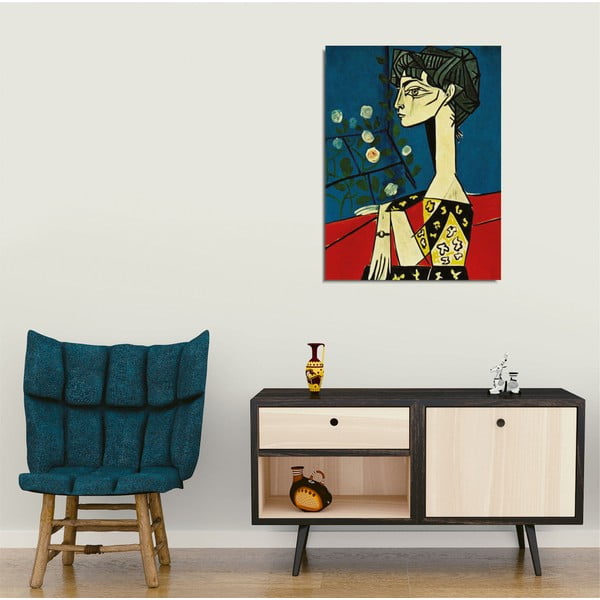 Reprodukcja obrazu na płótnie Pablo Picasso Jacqueline with Flowers, 30x40 cm-image-1