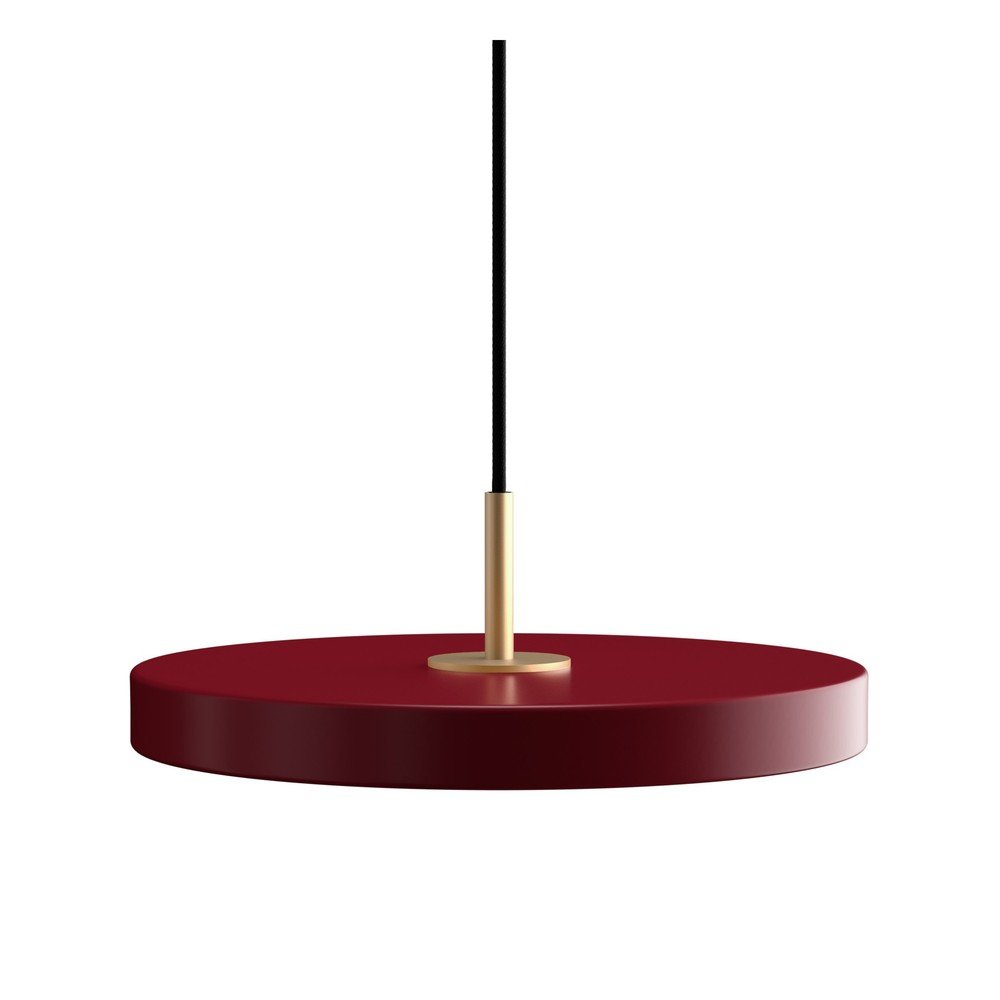 Czerwona lampa wisząca LED z metalowym kloszem ø 31 cm Asteria Mini – UMAGE
