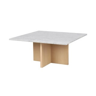 Biało-naturalny marmurowy stolik 90x90 cm Brooksville – Rowico