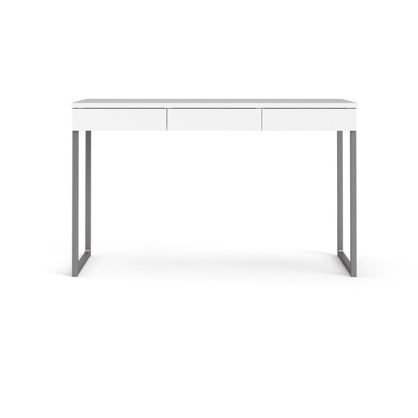Białe biurko Tvilum Function Plus, 126 x 52 cm