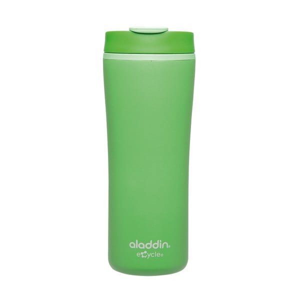 Zielony kubek termoaktywny z tworzywa sztucznego z recyklingu Aladdin Flip-Seal™, 350 ml