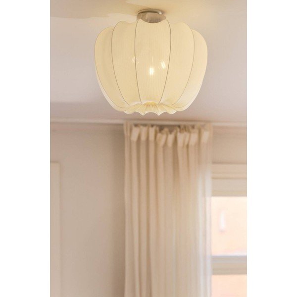 Kremowa tekstylna lampa sufitowa ø 50 cm Pion – Jotex-image-1