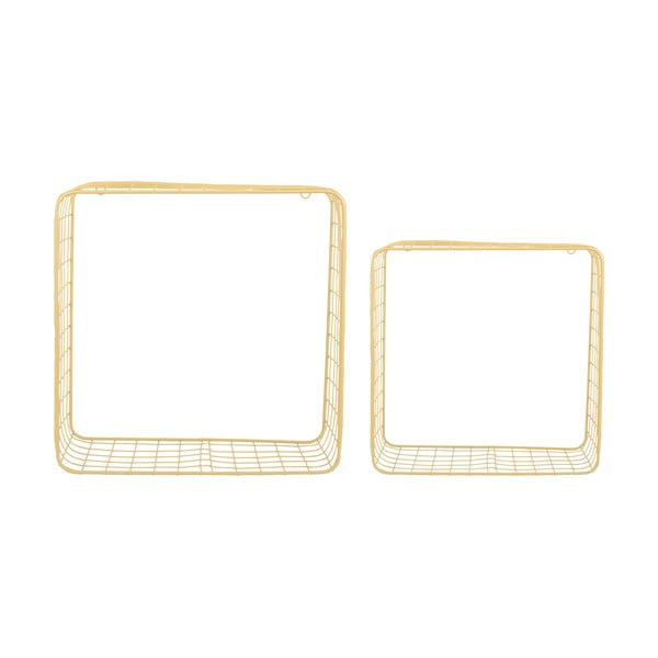 Jasnożółte stalowe półki zestaw 2 szt. 35 cm Reja – PT LIVING