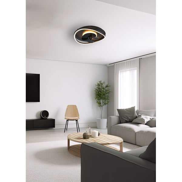 Lampa sufitowa LED w kolorze matowej czerni Sortland – Trio-image-1