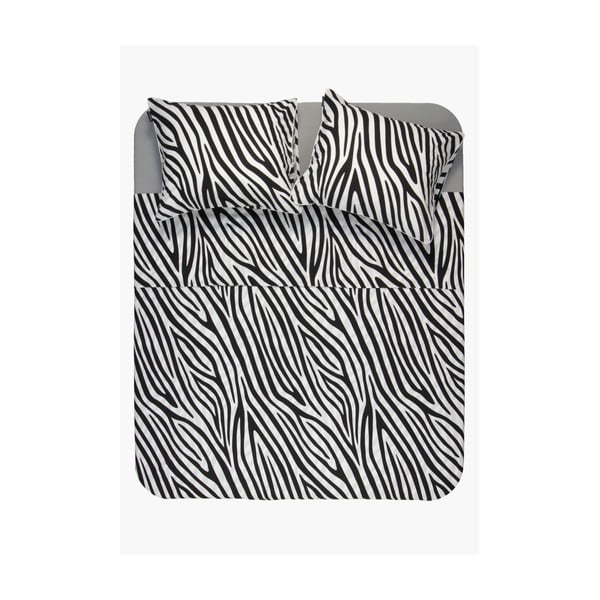 Bawełniana pościel z wzorem zebry Ambianzz, 220x140 cm
