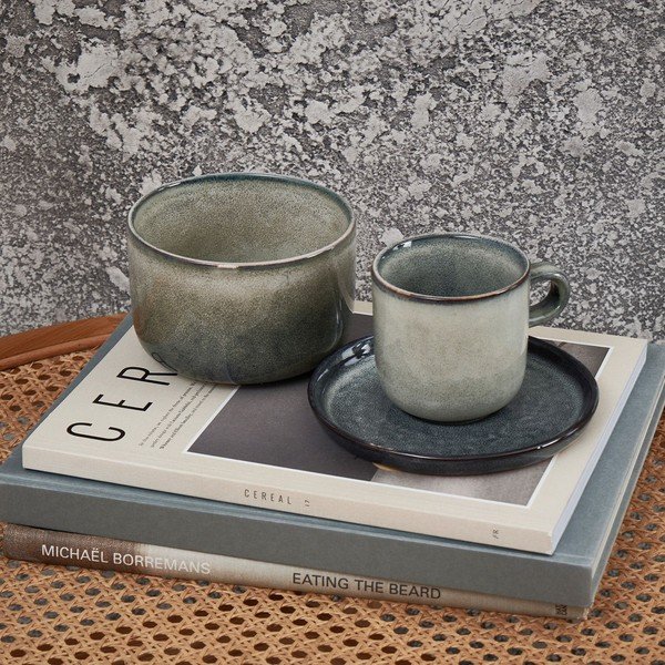 Zielony/niebieski spodek ø 15 cm Meridian – Salt&Pepper-image-1