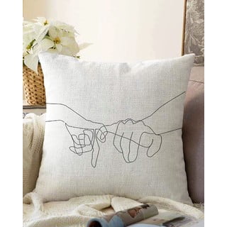 Poszewka na poduszkę z domieszką bawełny Minimalist Cushion Covers Pinky, 55x55 cm