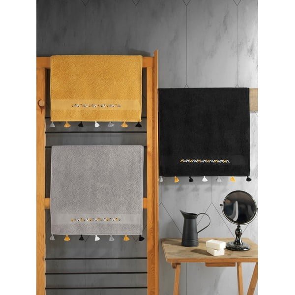 Bawełniane ręczniki frotte zestaw 3 szt. 50x90 cm Asorti – Foutastic-image-2