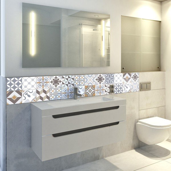 Zestaw 24 naklejek Ambiance Tiles Beige-image-2