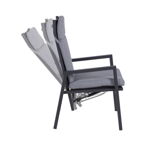 Szare metalowe krzesło ogrodowe Sintra – Garden Pleasure-image-1