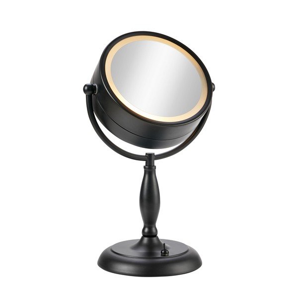 Lampa stołowa w kolorze matowej czerni ze szklanym kloszem (wysokość 36 cm) Face – Markslöjd