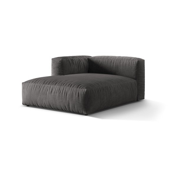 Szary aksamitny moduł sofy (lewostronny) Martina – Micadoni -image-1