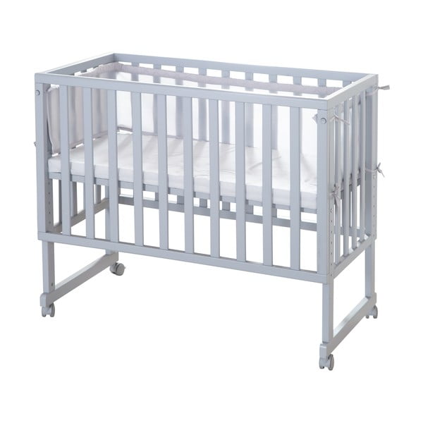 Szare łóżeczko 90x45 cm – Roba