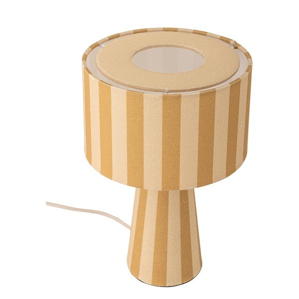 Żółta tekstylna lampa stołowa z tekstylnym kloszem (wysokość 30 cm) Emmie – Bloomingville-image-3