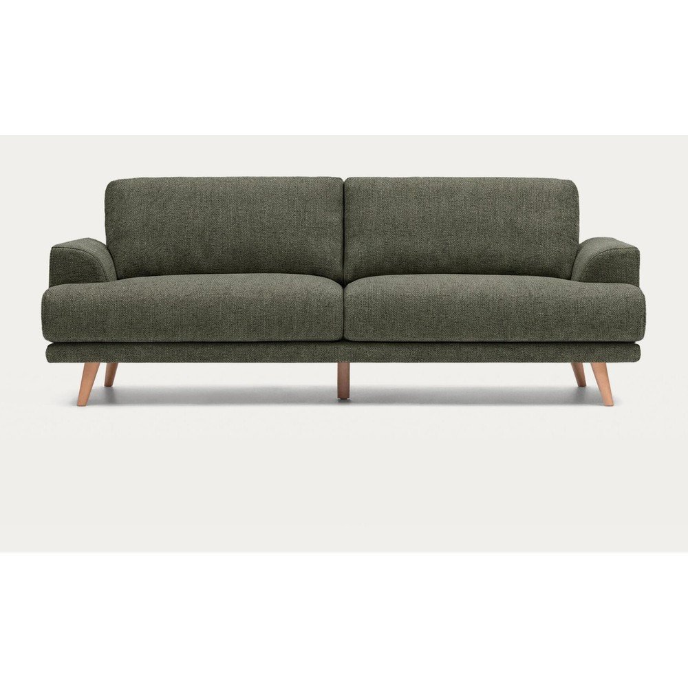 Ciemnozielona sofa z tkaniny szenilowej 211 cm Karin – Kave Home (zdjęcie 3)