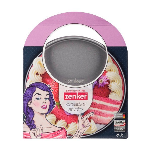 Zestaw 4 różowych form do pieczenia Zenker Creative, ø 17 cm-image-2