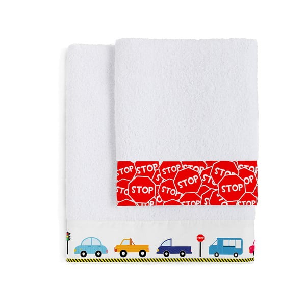 Komplet 2 ręczników Traffic, 50x100 cm i 70x140 cm