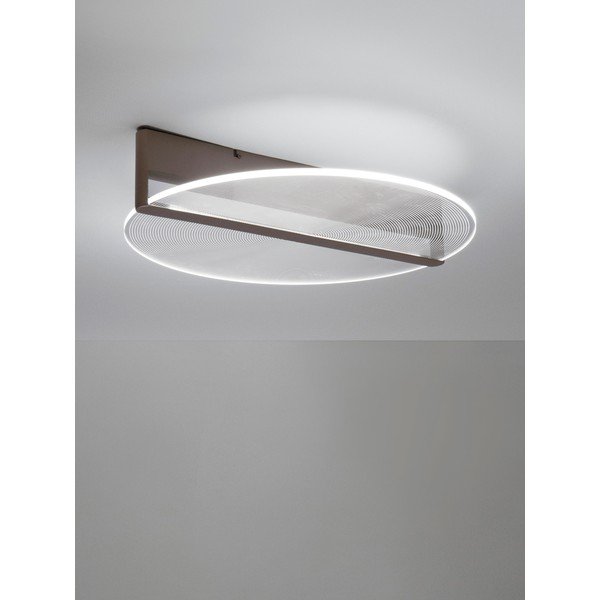 Brązowa aluminiowa lampa sufitowa LED ze ściemniaczem z kloszem ze szkła akrylowego Noah – Nova Luce-image-1