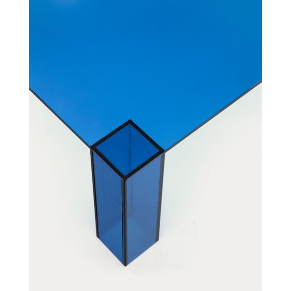 Niebieski szklany stolik 85x85 cm Adularia – Kave Home-image-3