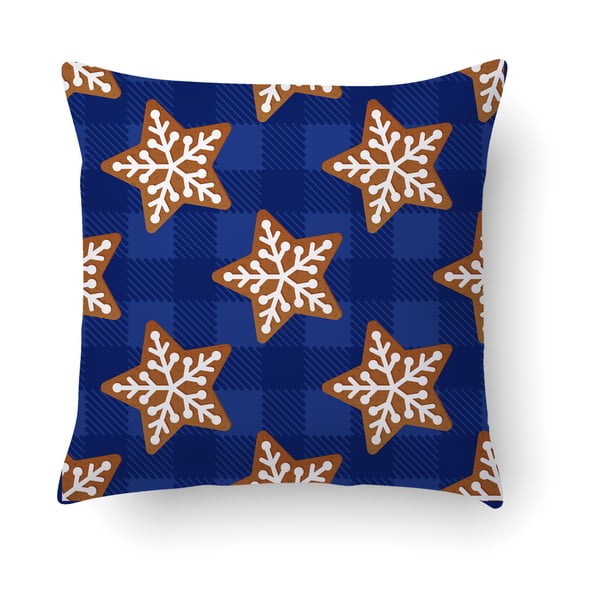 Niebieska poduszka Crido Consulting Starry Gingerbread, 40x40 cm