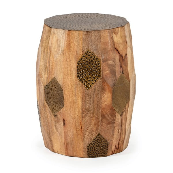 Okrągły stolik z litego drewna mango ø 29 cm Fabia – MOME