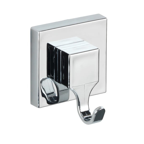 Samoprzylepne plastikowe haczyki w kolorze srebra z połyskiem zestaw 2 szt. Genova – Wenko