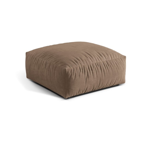 Jasnobrązowy aksamitny podnóżek modułowy Martina – Micadoni -image-1