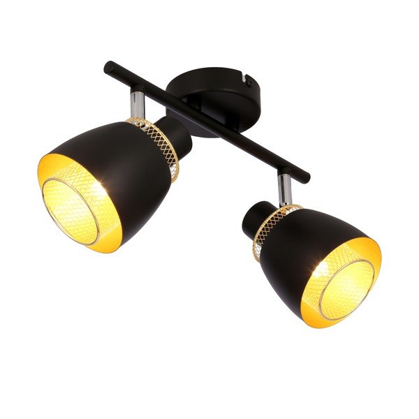 Czarna lampa sufitowa z metalowym kloszem 41.5x10 cm Aleksandria – Candellux Lighting