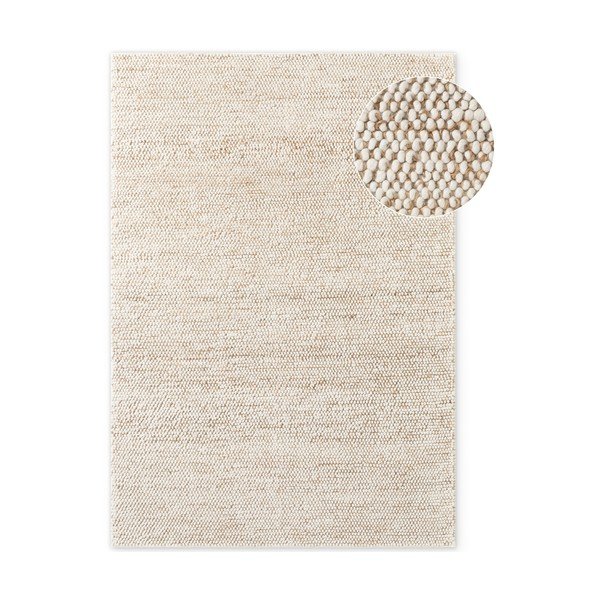 Beżowy dywan z mieszanki wełny tkany ręcznie 80x150 cm Peas – Villeroy&Boch