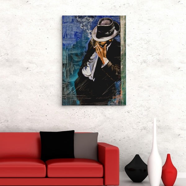 Obraz na płótnie "Mężczyzna z papierosem", 50x70 cm