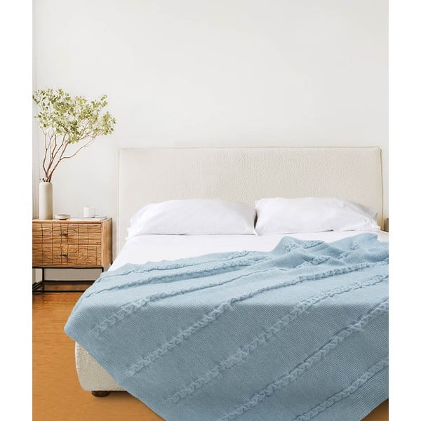 Niebieska narzuta 200x220 cm Trenza – Oyo Concept-image-2
