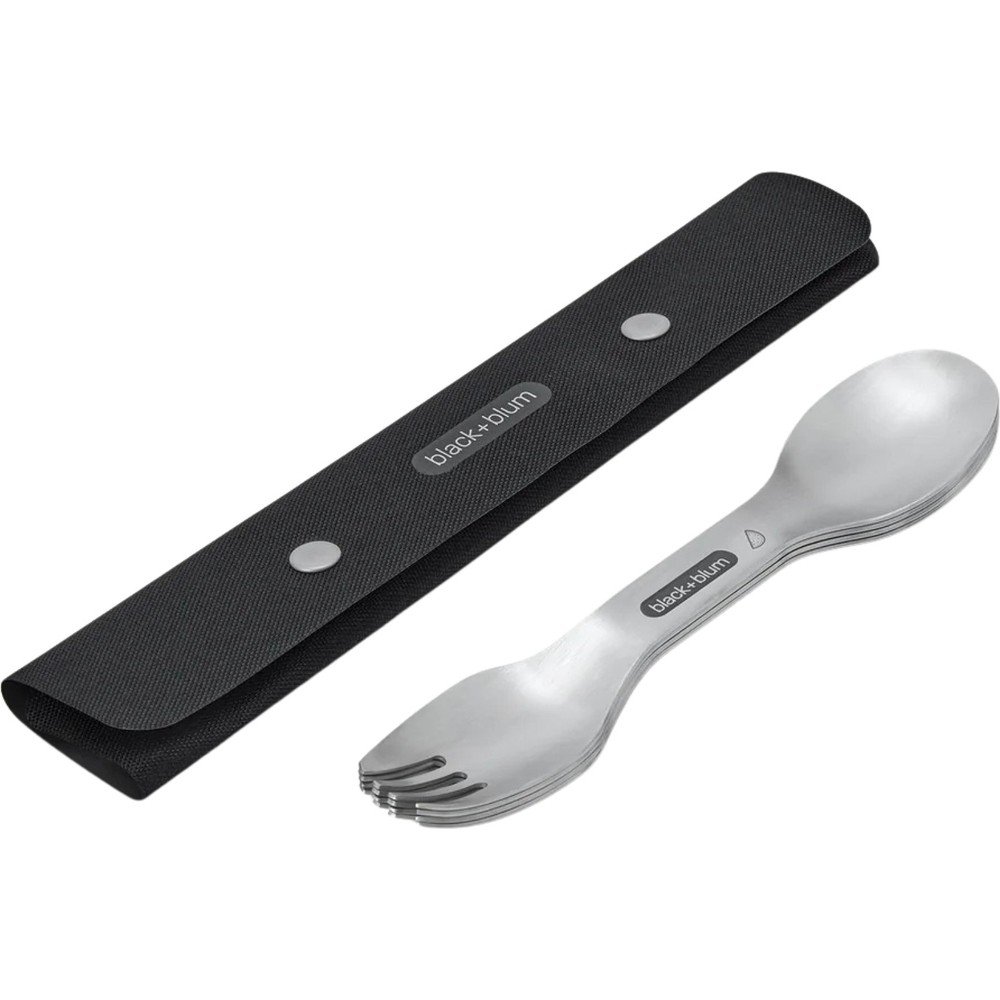 Widelce ze stali nierdzewnej w kolorze srebra zestaw 4 szt. Spork – Black + Blum (zdjęcie 3)