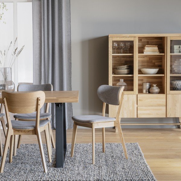 Szaro-naturalne krzesła zestaw 2 szt. Kato – Rowico-image-1