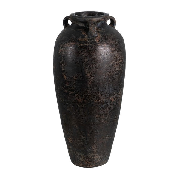 Ciemnobrązowy wysoki wazon z terakoty (wysokość 60 cm) Artem – Ixia