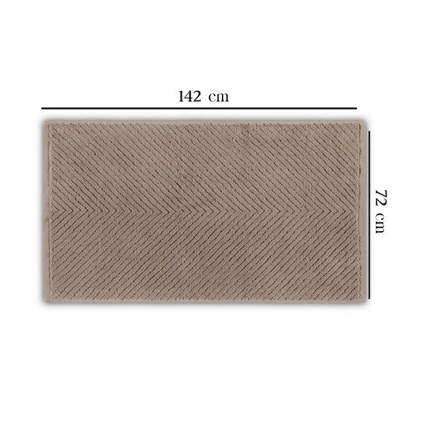 Brązowy bawełniany ręcznik kąpielowy 142x76 cm Chevron – Foutastic-image-1