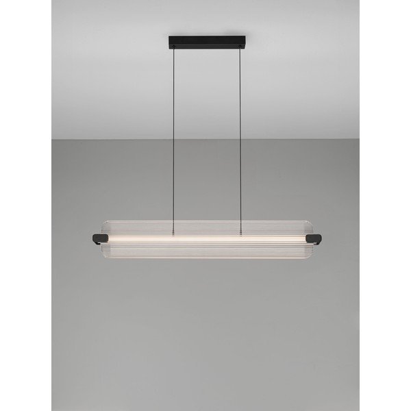 Szklana lampa wisząca LED ze ściemniaczem w kolorze matowej czerni Emery – Nova Luce-image-4